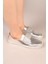 Stone Taşlı Cırtlı Sneakers Gümüş 4