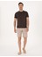 Erkek Bej Slim Fit Dokuma Şort 50308132-VR011 1