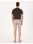 Erkek Bej Slim Fit Dokuma Şort 50308132-VR011 4