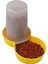 Plastik Hazneli Plastik Kedi-Köpek Mama ve Su Kabı 1,5 Lt Yuvarlak Sarı 1,5 L Manuel Sarı 1