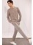 T6317 Bej Jogger Yazlık Kumaş Pantolon Basic Düz Cepli Düz Paça 2
