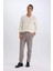 T6317 Bej Jogger Yazlık Kumaş Pantolon Basic Düz Cepli Düz Paça 4
