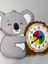 Montessori Eğitici Koala Temalı Çocuk Duvar Saati | Renkli Ahşap Saat – Uv Baskı 4