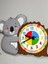 Montessori Eğitici Koala Temalı Çocuk Duvar Saati | Renkli Ahşap Saat – Uv Baskı 5