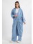 3 Boyutlu Çiçek Işlemeli Tesettür Kimono 1