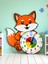 Montessori Eğitici Tilki Temalı Çocuk Duvar Saati | Renkli Ahşap Saat + Uv Baskı 5