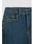 B5564 Yeşil Erkek Çocuk Slim Fit Düz Paça Jean Basic Pantolon 2