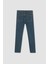 B5564 Yeşil Erkek Çocuk Slim Fit Düz Paça Jean Basic Pantolon 4