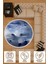 Mavi Suluboya Desenli Yuvarlak Halı – Modern & Sanatsal Tasarım | 60X60 – 180X180 cm 4