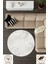 Açık Gri Soyut Desenli Yuvarlak Halı – Minimalist Modern Tasarım | 60X60 – 180X180 cm 5