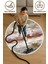 Toprak Tonlarında Suluboya Desenli Yuvarlak Halı – Sıcak ve Doğal Stil | 60X60 – 180X180 cm 3