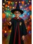 Harry Potter Gryffindor Kapişonlu Cübbe Çocuk Boy Şapka Asa Gözlük 4 Parça Set - 9-10 Yaş 1