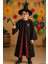 Harry Potter Gryffindor Kapişonlu Cübbe Çocuk Boy Şapka Asa Gözlük 4 Parça Set - 9-10 Yaş 3