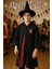 Harry Potter Gryffindor Kapişonlu Cübbe Çocuk Boy Şapka Asa Gözlük 4 Parça Set - 9-10 Yaş 6
