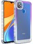 Xiaomi Redmi 9c Kılıf Simli ve Renk Geçiş Tasarımlı Lens Korumalı Iktk Park Kapak-Mor-Beyaz 1