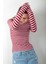 Çizgili Siyah Beyaz Uzun Kol Body Soft Touch Basic Bluz Likralı Tişört 2