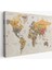 Dünya Haritası Son Derece Ayrıntılı Eğitici Okyanuslu Dekoratif Kanvas Tablo 2525 1