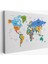 Dünya Haritası Dekoratif Kanvas Tablo Ülke ve Başkentli 1561 1