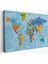 Dünya Haritası Kanvas Tablo Çok Ayrıntılı Dekoratif ve Okyanuslu 2189 1