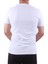2302 Beyaz Günlük Pamuklu Basıc V Yaka Erkek Tişört 4