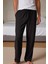%100 Pamuk Premium Kumaş Siyah Pijama Altı Regular Fit Beli Lastikli Ipli Cepli Terletmez Esnek Erkek Rahat Kesim 1