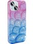 Apple iPhone 15 Kılıf Simli 3D Desenli Iktk Hacar Kapak-Pembe-Mavi 1