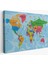 Dünya Haritası Kanvas Tablo Çok Ayrıntılı Dekoratif ve Okyanuslu 2131 1