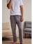 %100 Pamuk Premium Kumaş Erkek Pijama Altı Gri Relax Fit Beli Ipli Cepli Lastikli Terletmez Esnek Rahat Kesim Nefes Alan Regular 4