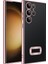 Galaxy S23 Ultra Kılıf Kamera Korumalı Logo Gösteren Hzrv Omega Kapak-Rose Gold 1
