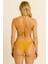 Kadın Hardal Üçgen Bikini Takımı Ayarlanabilir Bağlamalı Üst ve Alt 2
