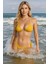 Kadın Hardal Üçgen Bikini Takımı Ayarlanabilir Bağlamalı Üst ve Alt 4