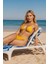 Kadın Hardal Üçgen Bikini Takımı Ayarlanabilir Bağlamalı Üst ve Alt 6