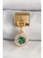 316L Çelik Gold Renk Sallantı Yeşil Zirkon Taşlı Nomination Charm 1