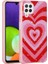 Galaxy M32 Kılıf Simli Desenli Kamera Korumalı Parlak Hzrv Popy Kapak-Kalp 1
