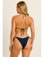 Kadın Lacivert Üçgen Bikini Takımı Ayarlanabilir Bağlamalı Üst ve Alt 2