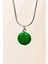 Zümrüt Doğal Taşı Zincirli El Yapımı Kolye Uç: 1,5 cm Zincir: 20 cm Kutulu 2