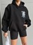 3 Iplik Şardonlu Oversize Compact Kafa Baskılı Sweat Siyah 1