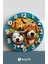 Sessiz Yuvarlak Ahşap Duvar Saati, Kuvars Hareketli, 3D ve 2d Köpek Deseni 3