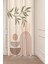 Yaprak Bohem Minimalist Pastel Bej Krem Desenli Özel Tasarım Dijital Baskılı (Tek Kanat) Fon Perde 1