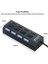 Siyah Yd-76 USB 2.0 4 Portlu Bilgisayar Adaptörü 1