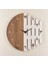 Ahşap Lazer Kesim Duvar Saati, Arapça Rakam, Ceviz-Beyaz, 43 cm 2