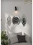 Modern Gümüş Renk Duvar Saati 3'lü Set 80X50 Cm, Şık ve Fonksiyonel Dekor. 1