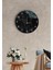 Cam Duvar Saati, Sessiz Akış, Siyah Mermer, 37 cm Çap, Şık Tasarım 1
