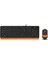 A4 Tech F1010 Q USB Turuncu mm Klavye+Optik Mouse 1