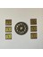 Şık Siyah ve Gold Aynalı Pleksiglass Vav Kelamı Duvar Saati 80X60 cm 1