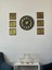 Şık Siyah ve Gold Aynalı Pleksiglass Vav Kelamı Duvar Saati 80X60 cm 3
