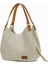 Myra Kadın Krem Pu Deri Günlük Omuz Çantası Üç Bölmeli Yumuşak Tote El Çantası 1