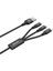 Unıtek Usb-A 3in1 Hızlı Şarj Kablosu 1.2mt 2.4A Mıcro Usb, Type-C, Lıghtnıng (C14049BK) 2