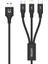 Unıtek Usb-A 3in1 Hızlı Şarj Kablosu 1.2mt 2.4A Mıcro Usb, Type-C, Lıghtnıng (C14049BK) 3