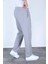 Baggy Keten Pantolon Jogger Gri 3